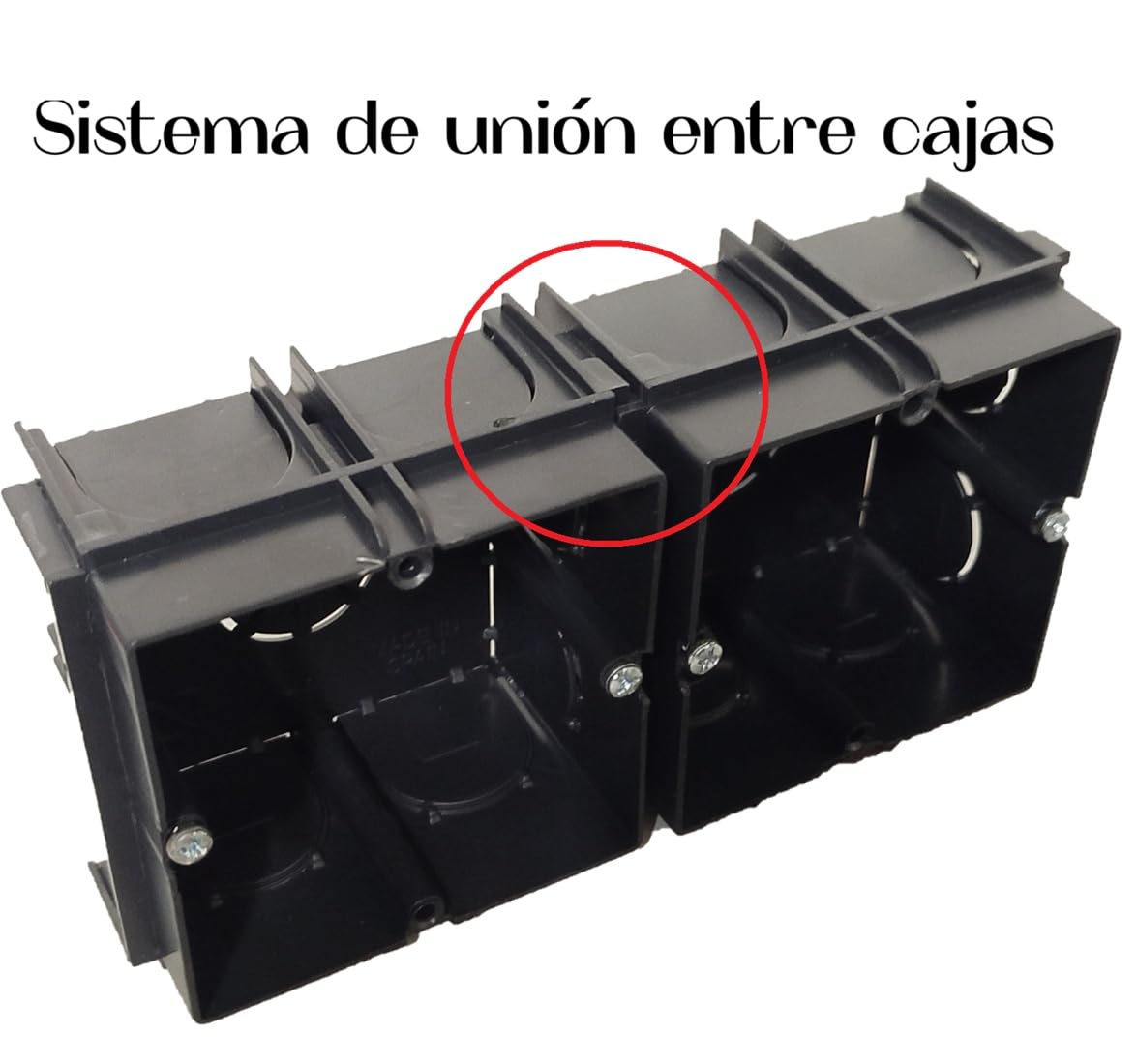 (Pack 6 unidades) Caja mecanismos electricos-Caja empotrar electricidad-Caja enchufes empotrables-llaves de luz enchufe pared-UNIVERSAL-Caja mecanismo enchufe interruptor-65x65x43