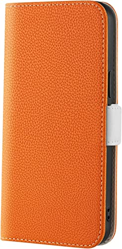 Étui portefeuille iPhone 13 Mini GUMMMY anti-chute avec support magnétique orange