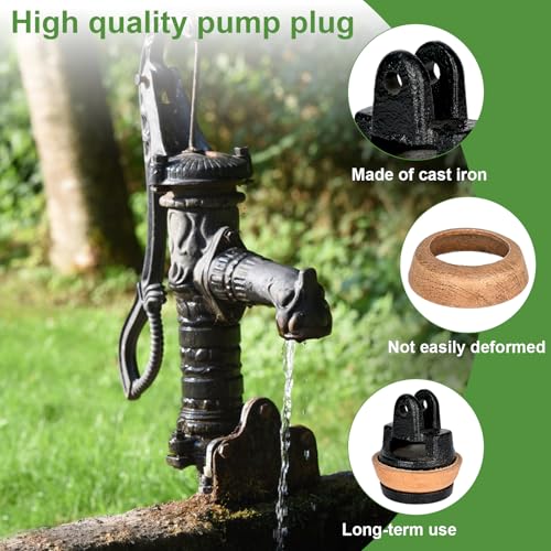 Ersatzkolben für Schwengelpumpen, Handschwengelpumpe, Schwengelpumpenkolben für Handpumpen Typ 75 Gartenpumpe mit 1 Lederdichtung 2 Stk Silikondichtung für Gartenpumpe Handpumpe Brunnenpumpe