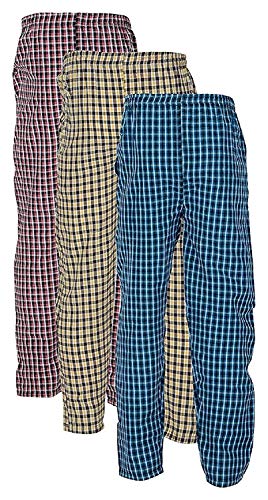 Image of DIGITAL SHOPEE Men's Cotton Checkered Casual Style Pajama Lower Pant Pack Of 3