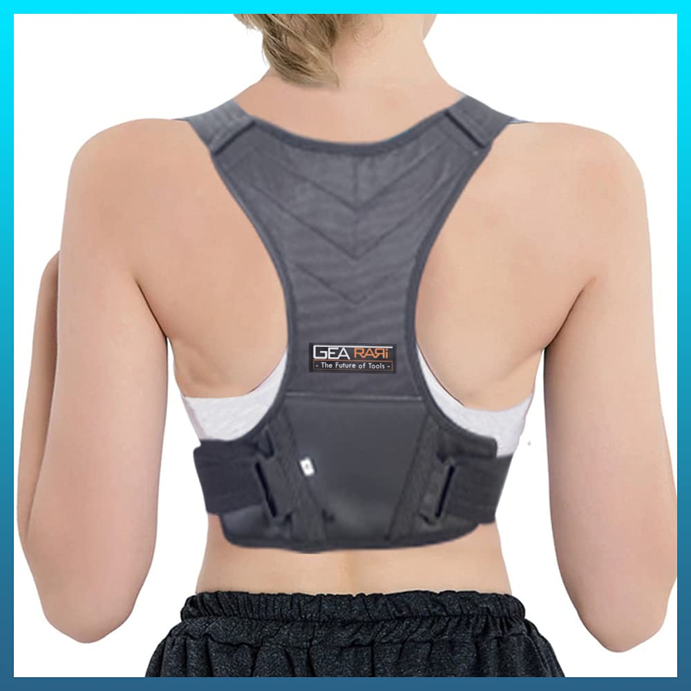 Posture Corrector for Men and Women, Upper Back Brace for Clavicle Support, Adjustable Back Straightener and Providing Pain Relief from Neck, Back & Shoulder, (Universal) (Large)