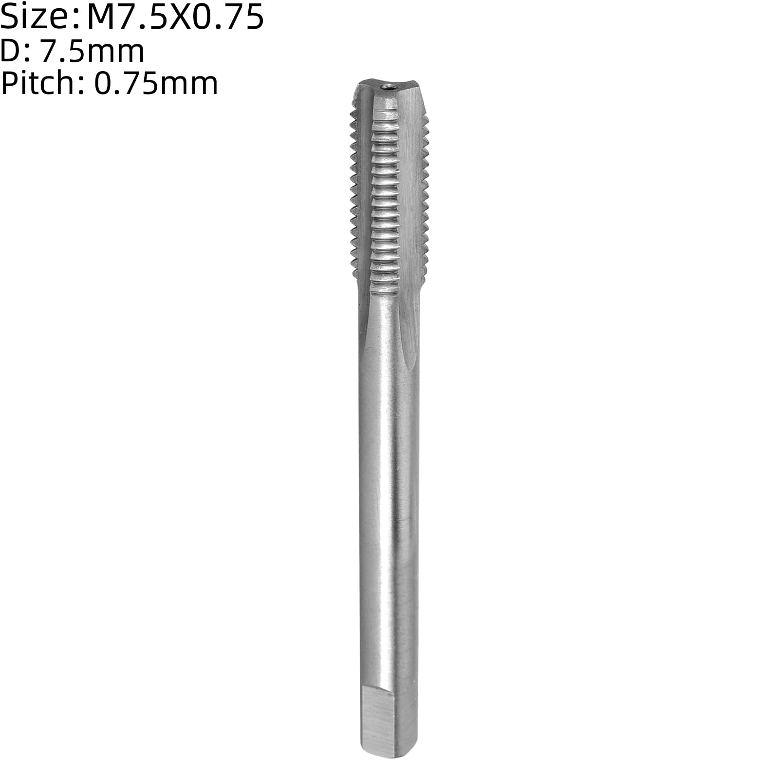 Set di Maschi e filiere M7,5 x 0,75, Maschio per Filettatura a Macchina e filiera Tonda Destra M7,5 x 0,75