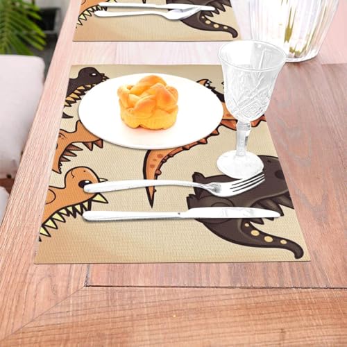 Sets de table lavables dinosaure pour protéger la table des taches