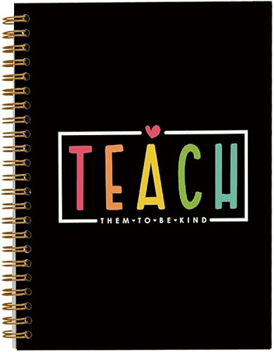 Miniatura 5 de Regalos de agradecimiento para profesores, regalos para profesores, cuaderno de tapa dura con rayas universitarias en espiral para notas de trabajo,