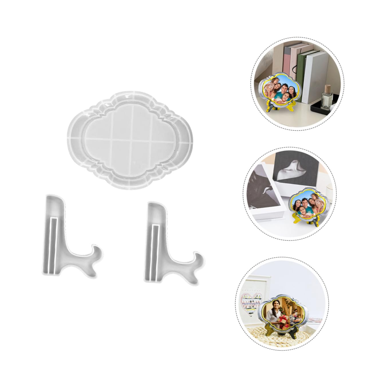 5 Set Stampi in Silicone per Foto in Resina Epossidica Flessibili e Riutilizzabili per Decorazioni Fai da Te con Sequenze e Secchi Resistente e Facile da
