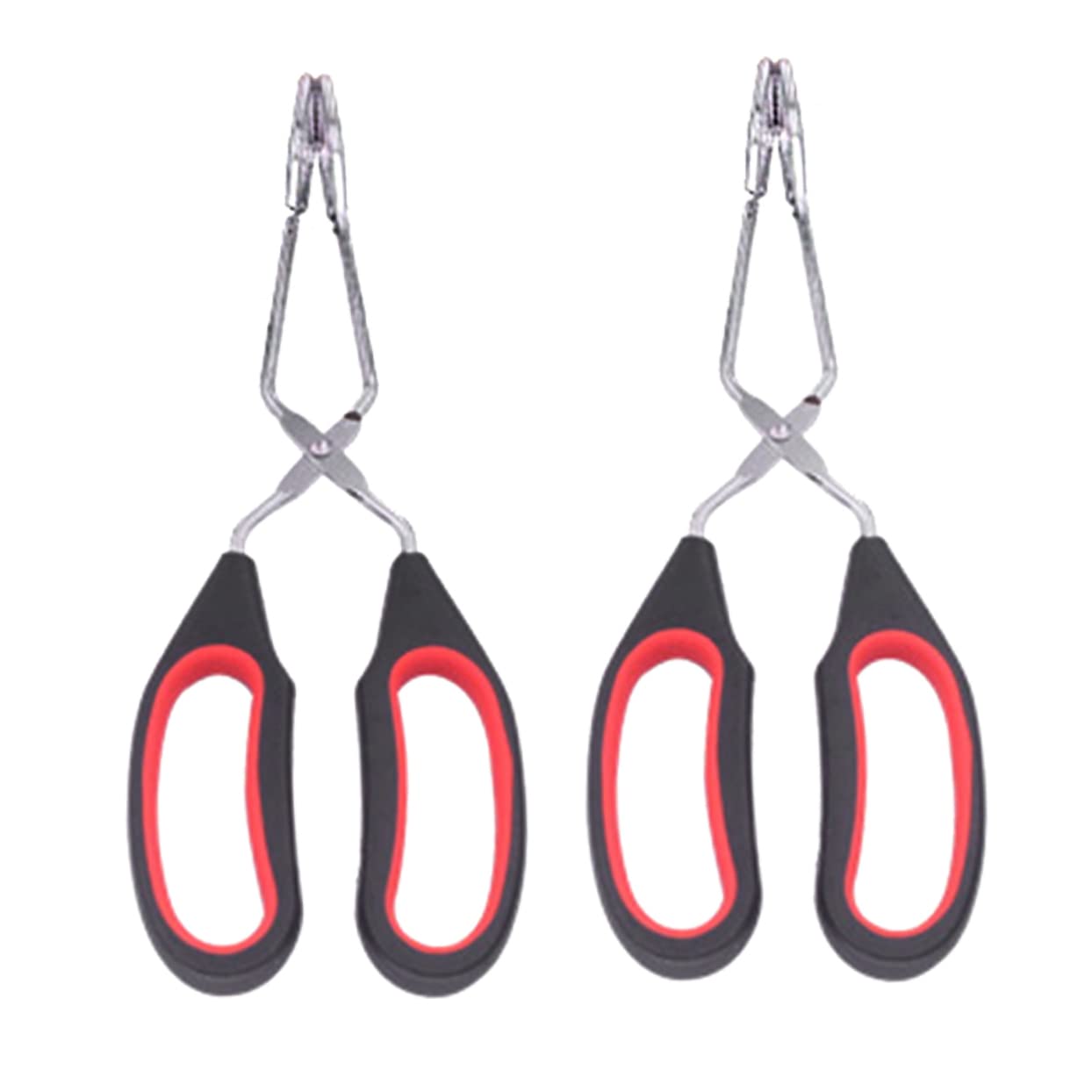 Mikikit 2Pcs Barbecue Clip Multifunctional Bbq Tongs for Steak Pizza Bread Charcoal Heat Resistant Cooking Tool S Durable Non Slip Grilling Accessories