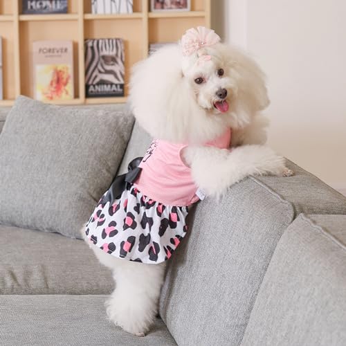 Image of CuteBone Dog Mesh Dress Puppy Sundress Pet Outfit Summer Fashion for Small Dogs Girl Cat Clothes
