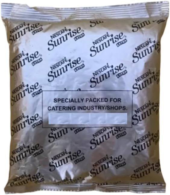 Sunrise Instant Coffee | Coffee: 60%, Chicory: 40% Blend | Extra Strong, Cups & Value | Catering/Economical Pack | 200g Pouch (200g x 3 Pcs)