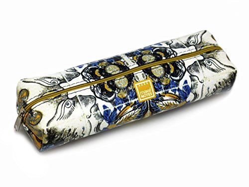 Preisvergleich Produktbild MAKENOTES EST115 Large Rectangular Pencil Case - Fauna Tiles - Collection