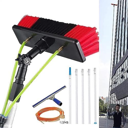Perche de nettoyage de vitres télescopique avec brosse à eau de 30 cm