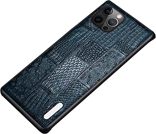 Étui en cuir iPhone 14 Pro GUMMMY bleu style business protection intégrale antichoc