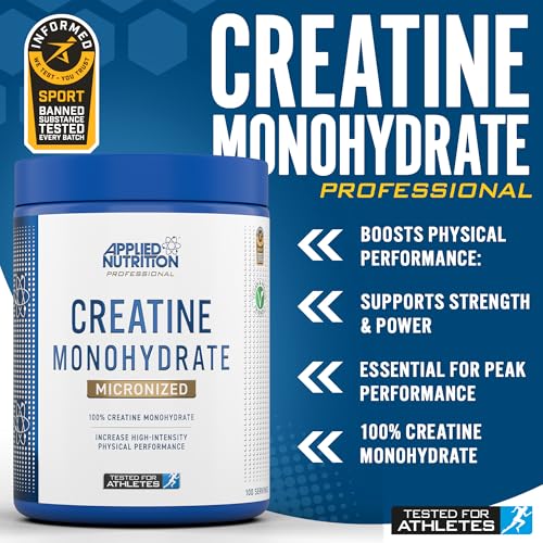 Applied Nutrition Creatine Monohydrate Powder 500g – 100% Micronized Creatine – 5g per Serving – Unflavoured – Supports High-Intensity Performance – 100 Servings - Image 3