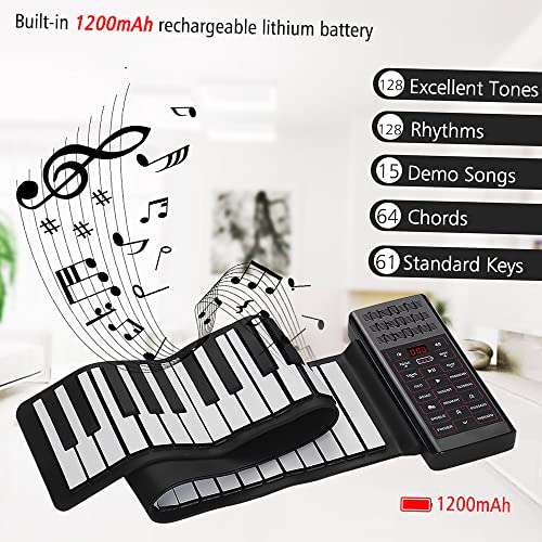 Btuty 61 Clés Électrique Clavier Piano À Main Flexible Pliable Piano Silicone Clavier Haut-parleur Intégré Batterie Au… - Les Beatles, Paul McCartney, John Lennon, RIngo Starr, George Harrison Btuty 61 Clés Électrique Clavier Piano À Main Flexible Pliable Piano Silicone Clavier Haut-parleur Intégré Batterie Au… – Image 6