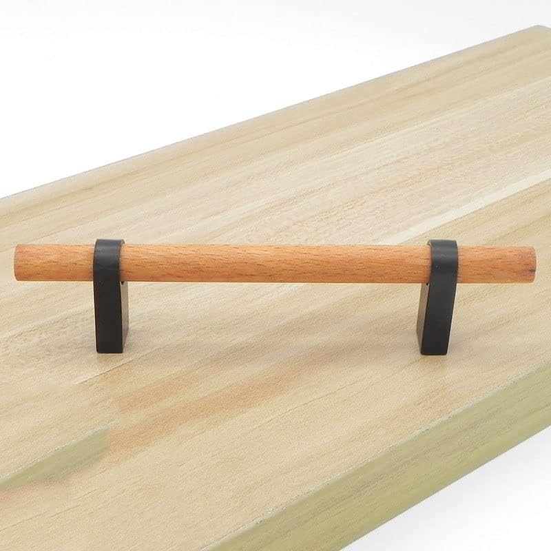 Southst Solid Wood Furniture Cabinet Handles Drawers Wooden Handles Minimalist Hardware Handles Light Home Improvement Accessorie - (Color: F)