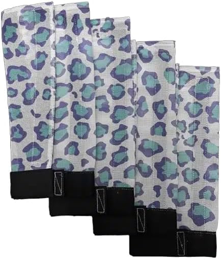 Fly Free Products Standard Horse Fly Boots- Teal Purple Cheetah