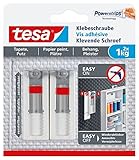 tesa® Verstellbare Klebeschraube für Tapeten und Putz, Haltekraft bis zu 1kg (6 Packungen = 12...