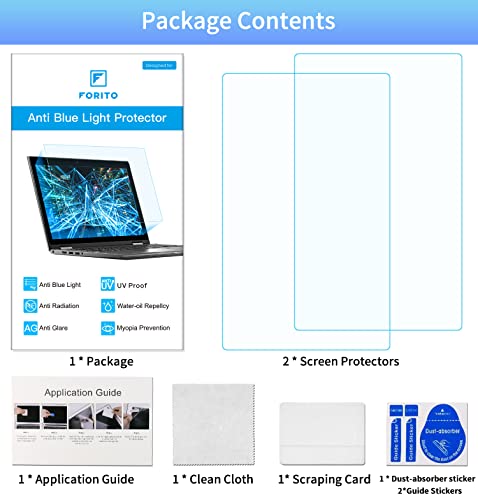 2-Pack 15.6 Inch Laptop Screen Protector -Blue Light And Anti Glare Filter, Forito Eye Protection Blue Light Blocking & Anti Glare Screen Protector For 15.6" With 16:9 Aspect Ratio Laptop #TOP6