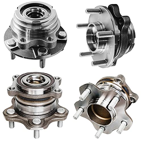 Detroit Axle - 2.5L Front & Rear Wheel Hub Bearings Replacement For 2007-2013 Nissan Altima - 4Pc Set #TOP9