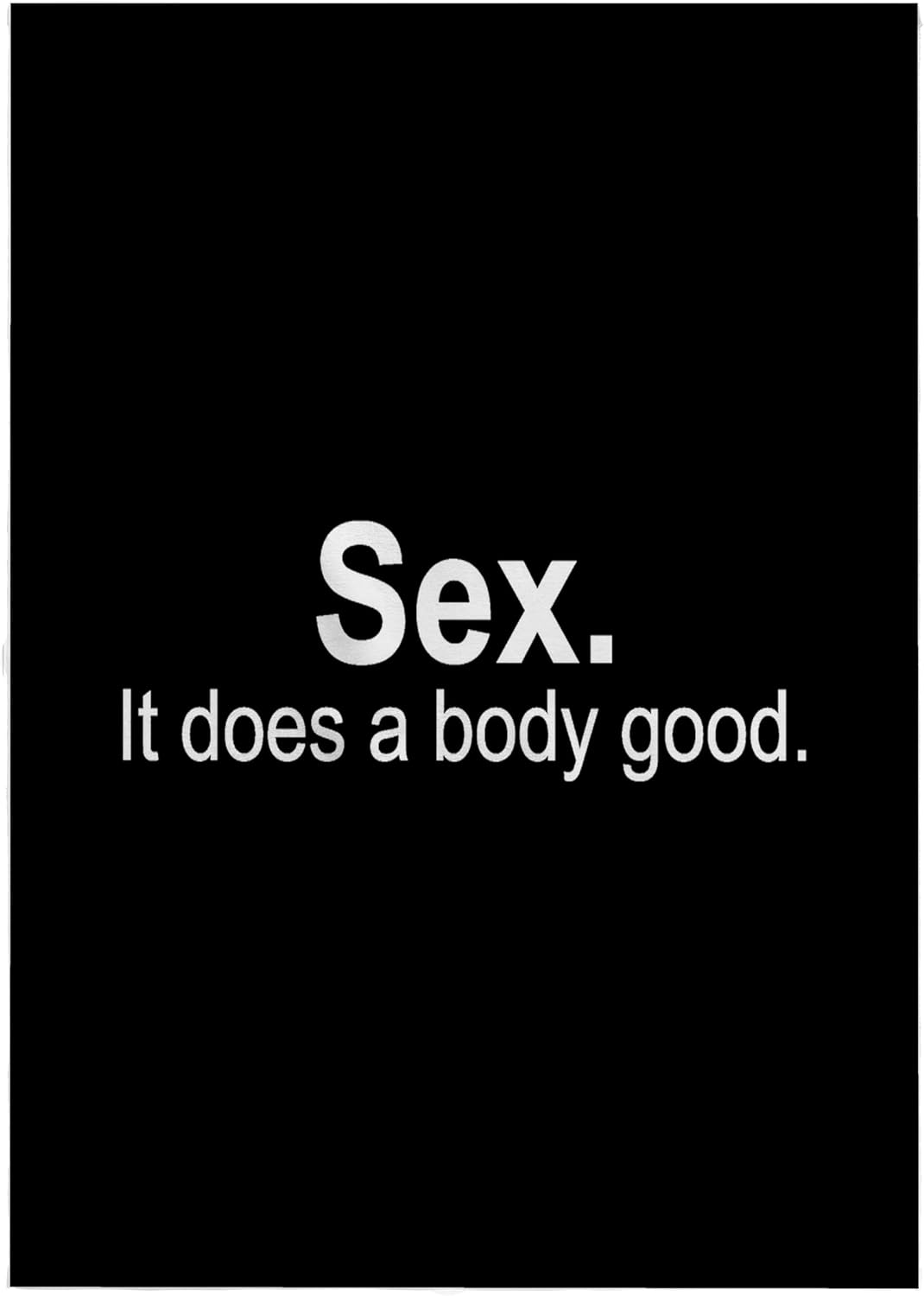 3dRose Sex It Does the Body Good Black 22x30 Bath Hand Pool Towel