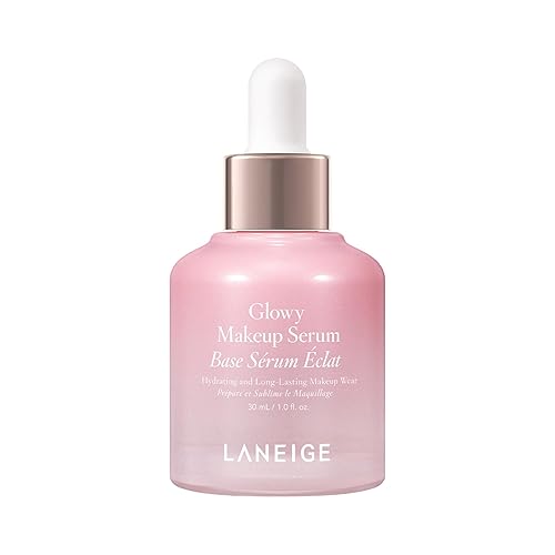 LANEIGE Suero de maquillaje Glowy: imprimación hidratante y suero facial para piel húmeda, maquillaje duradero y un acabado radiante