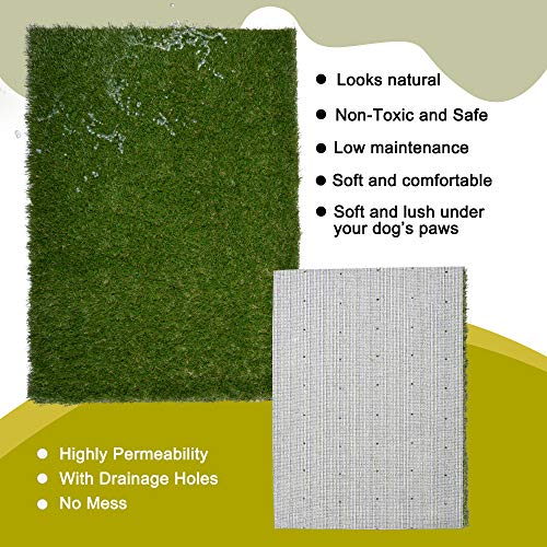 image for PICK FOR LIFE Dog Grass Large Potty Patch, Artificial Dog Grass Bathro