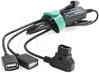 HangTon D-tap to USB Power Cable Converter Adapter 5V 3A for V-Lock Gold Mount Battery to Phone Receiver Wireless Focus Controller