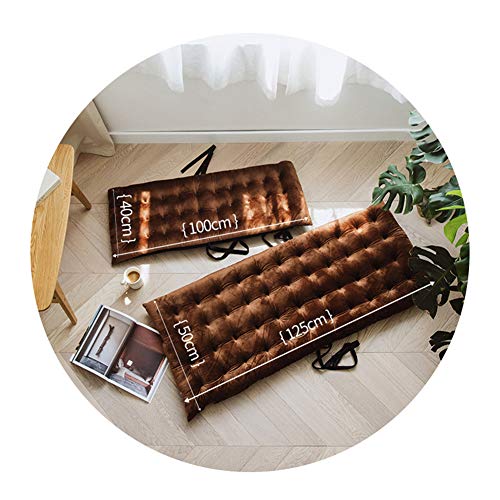 Amydreamstore Rocking Chair Cuhsion,Indoor Outdoor Seat Cushions Chaise Lounger Cushion Plush Sofa Swing Cushions Comfort Thicken Tatami Mat Window Pad For Lounge Bench Blue 125X50X10Cm(49X20X4Inch) #TOP3