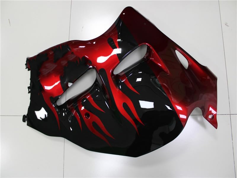 Miniatura 7 de Carenado de plástico negro rojo llamas apto para Suzuki 1997-2007 GSXR 1300 Hayabusa Gen1 inyección ABS nuevo kit de carrocería del mercado de