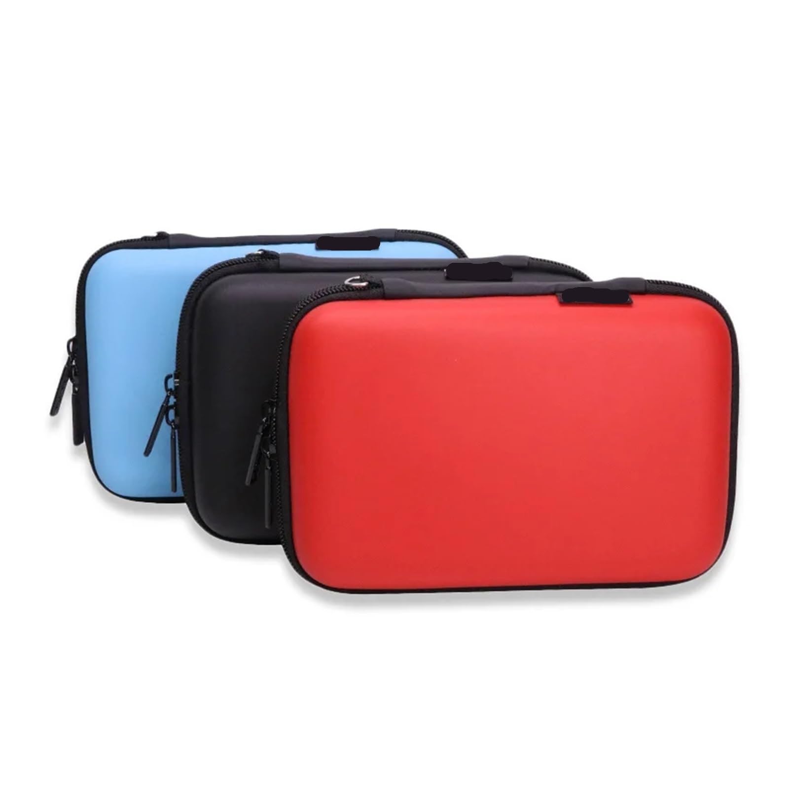 Estuche de almacenamiento para disco duro, 2 unidades, organizador de cables electrónicos de gran tamaño, tarjeta de memoria, unidad flash USB, funda de viaje de 18 x 12 x 4,8 cm