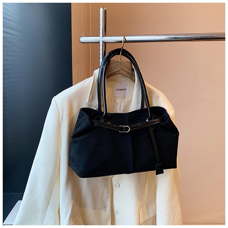 Image of Suede Tote Bag for Women, Suede Satchels Bag Vintage Top Handle Handbag Faux Suede Bag Shoulder Purse Tote Handbags Hobo Bag