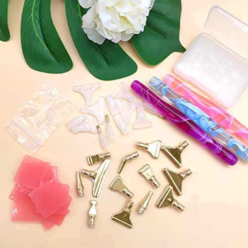 Zynery 40 Pcs Diamond Painting Pens Kit, 13 Pcs Stainless Steel Tips For Diamond Painting Accessories With 12 Clay, Diamond Art Pens 5D Diamond Painting Tools For Diy Craft (Gold) #TOP6