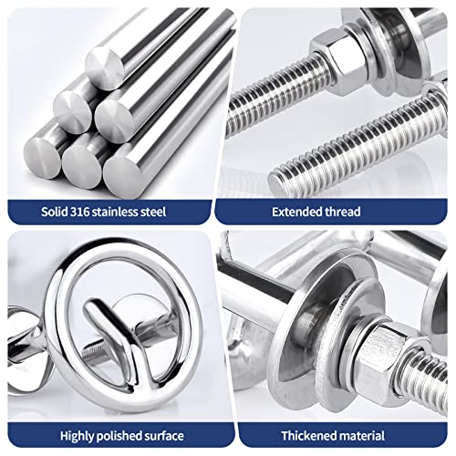 Marine 316 Stainless Steel Transom Mount Ski Tow Hook For Boats,Kayaking,Surfing #TOP3