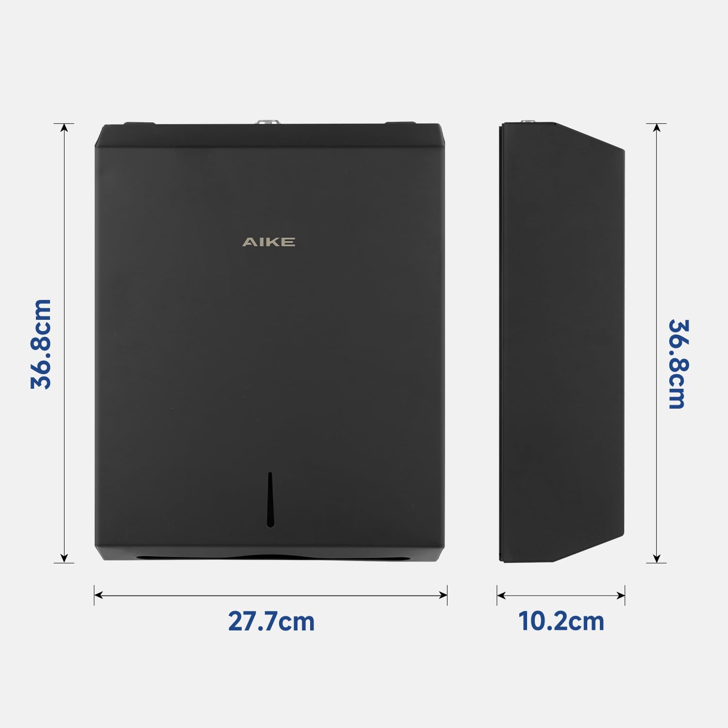 AIKE 400 Blatt Papierhandtuchspender Commercial Edelstahl Wandmontage mit Schloss AK5181 (H2 und Z/N-Falt gefaltet Größe 27 x 10 cm oder Kleiner)