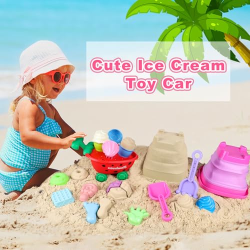 image for Meaicezli Collapsible Beach Toys Sand Toys Set for Toddlers Kids, Trav