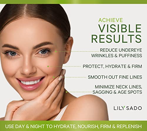 Lily Sado Tea+C™ Green Tea & Vitamin C Moisturizer - Antioxidant, Anti-Aging Anti-Wrinkle Daily Moisturizing Lotion - Hydrates, Softens, Firms & Tones For Luscious, Radiant Skin. For Women & Men #TOP3