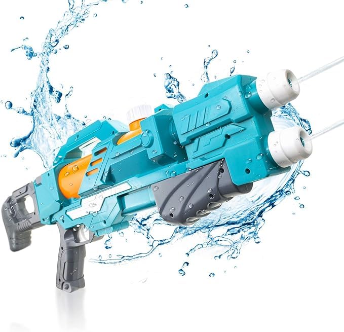 GGEROU Electric Water Gun,Auto Suction Water Guns for Adults&Kids,Squirt Guns 39 Ft Range,Battery Powered Squirt Gun,Automatic Water Blaster,Pool Beach Outdoor Party Toys for Kids (260ml)