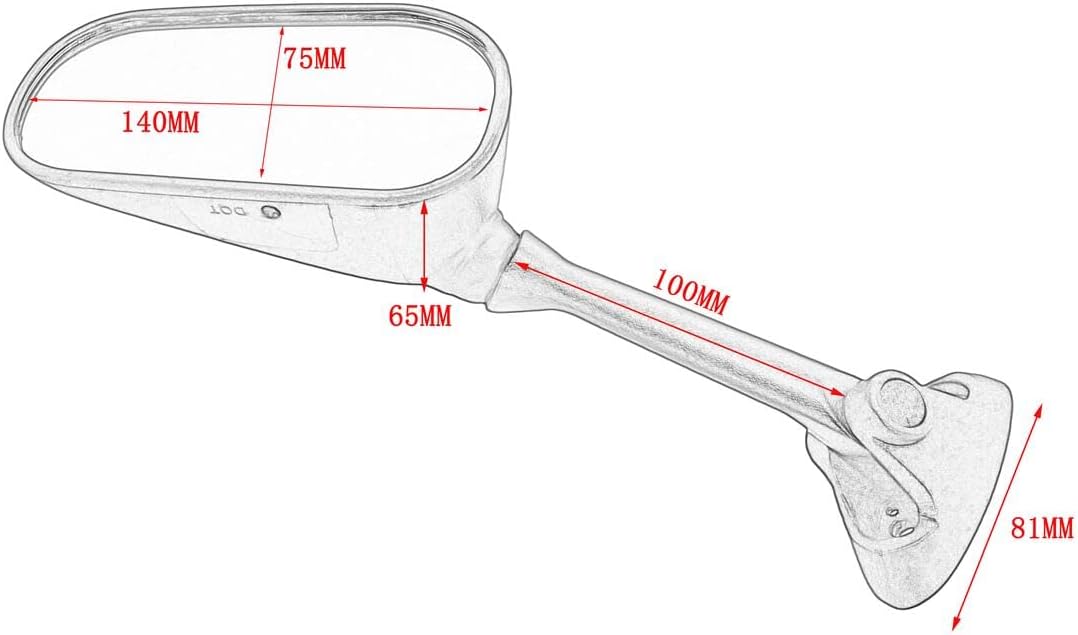 オートバイミラー For GSXR600 GSXR750 2004 2005 バックミラー GSXR 600 750 【トリプ】
