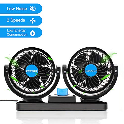 12V Car Fans Cooling Air Fan Powerful Dashboard Electric Car Fan Low Noise