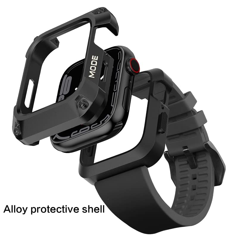 Kit modification Apple Watch 8 7 45 mm avec lunette métal bracelet iWatch