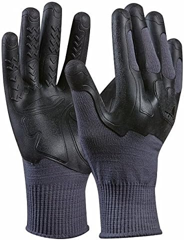 MadGrip Pro Palm Knuckler Formula 200 700922 Industrial Work Gloves Size XXL with Reinforced Joint Protection Grey