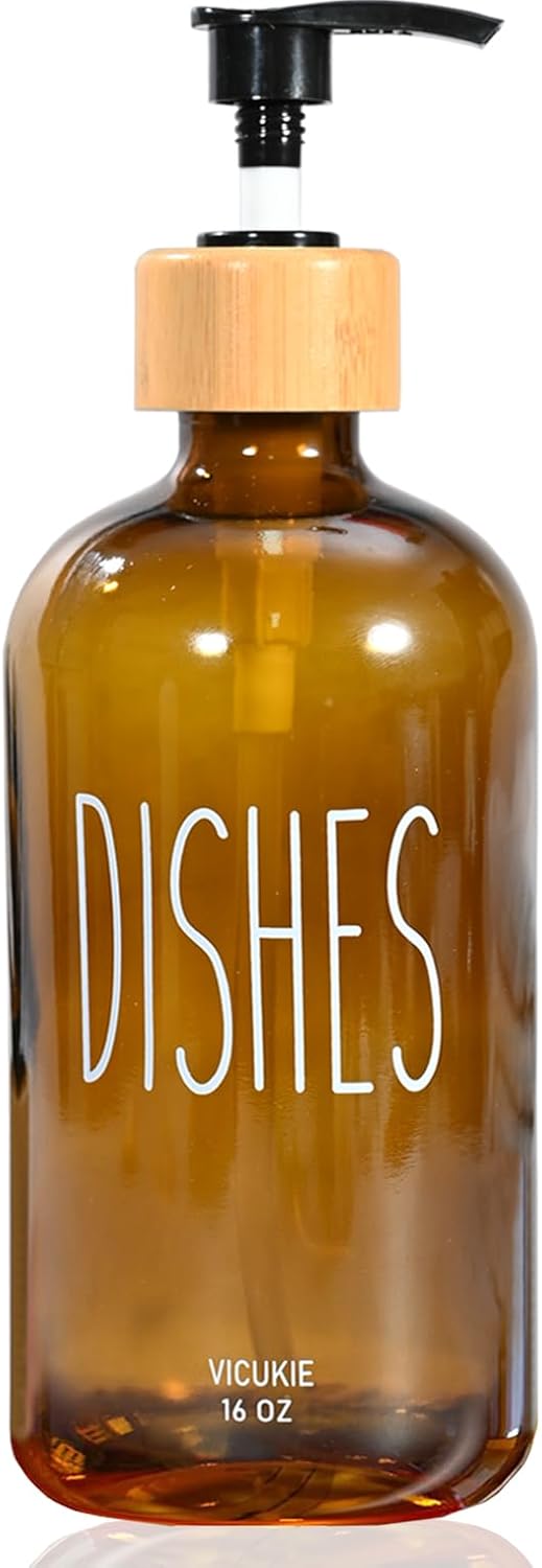 Amazon.com: Amber Soap Dispenser for Kitchen Sink, VICUKIE Hand Soap ...