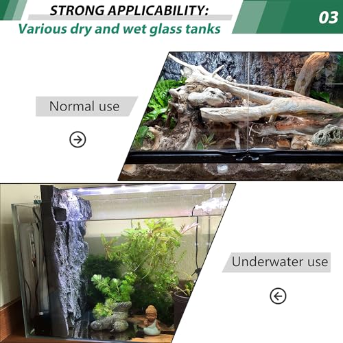 Image of 17.7x11.8in Rock Terrarium Background,3D Reptile Tank Background Board,Amphibian Stereo Backdrop Wall,Lizard Snake Gecko Spider Turtle Fish pet silo Background Decorative Panel(Grey)