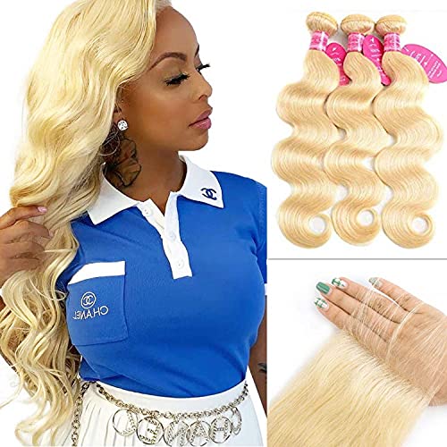613 Bundles Human Hair Bundles 10 10 10 inch 9A Brazilian Hair Bundles Body Wave Hair Bundles 613 Hair Bundles Honey Blonde Unprocessed Virgin Remy Hair 3 Bundles Human Hair Extensions by Aelinsi Hair