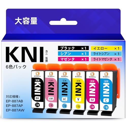Amazon.co.jp: KONOink KNI-6CL-L エプソン(epson)用 KNI (カニ) 互換