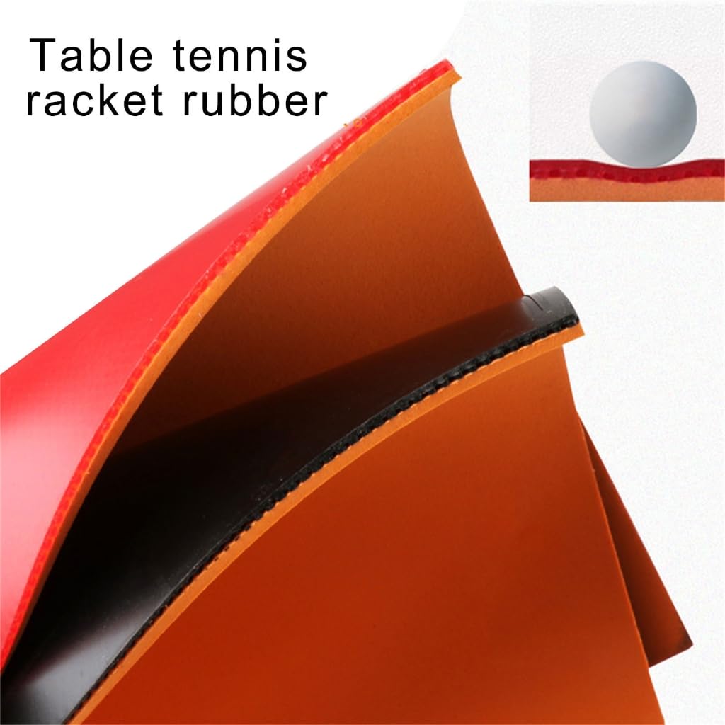 Greabuy 2Pcs Table Tennis Rubber Professional PingPong Sheet Rubber Table Tennis Bat Replacement Rubber Sheet Enduring
