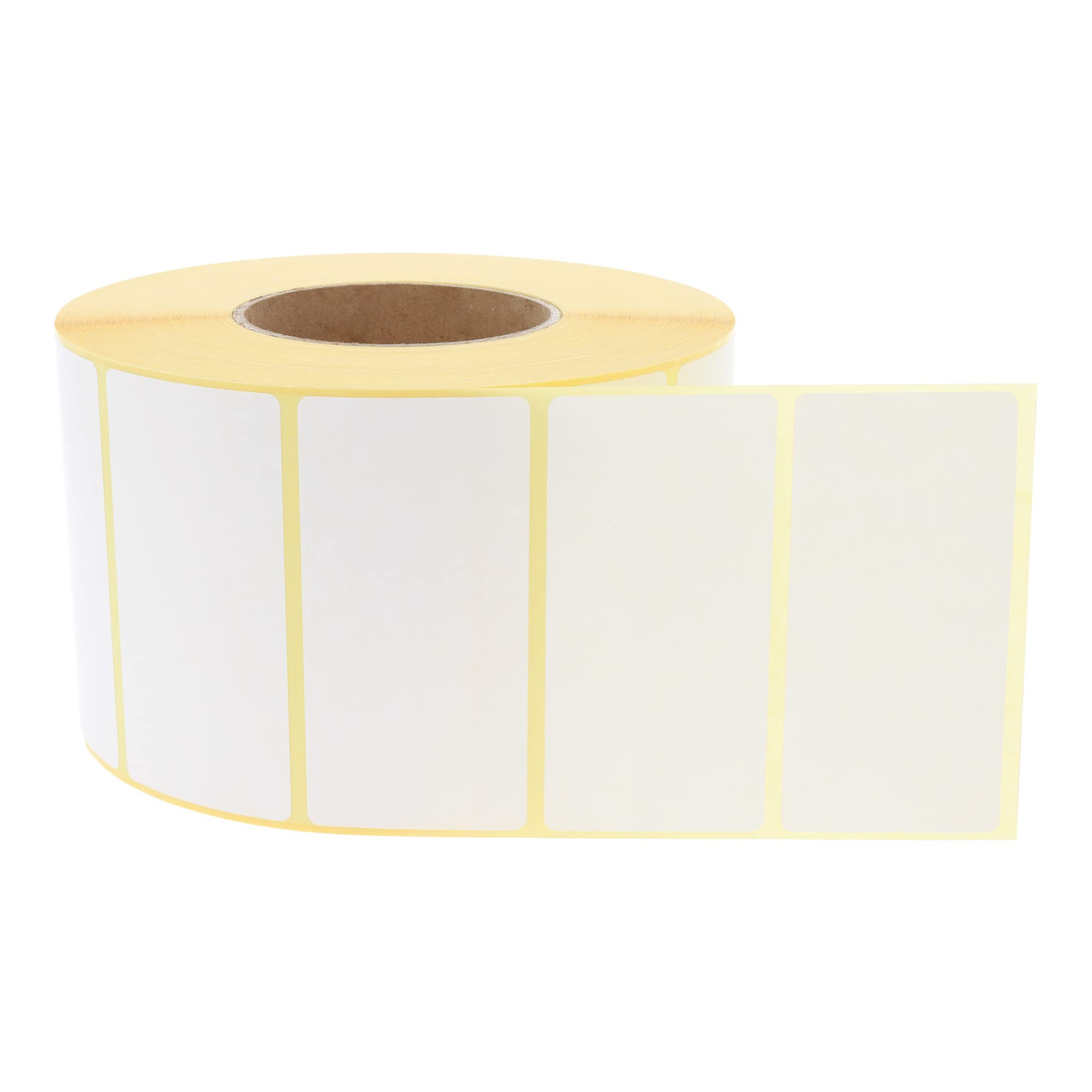 Labelident Papier Etiketten 102 x 51 mm - 10.960 Etiketten (4 Rollen à 2.740) 76 mm Kern, Zebra formatgleich, stark selbstklebend für Thermotransferdrucker