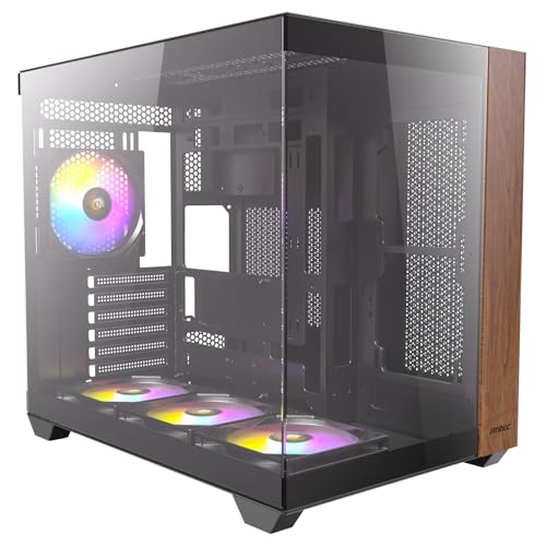 Antec CX800 Wood ARGB Mid Tower Gabinete para PC Gamer de Vidrio Templado Negro miniatura 6
