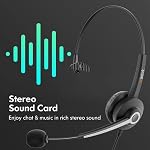Wantek Headset with Microphone, Computer USB Headset with Microphone Noise Cancelling, USB Wired Headphones with Mic for Laptop PC Work from Home Open Office Call Cente