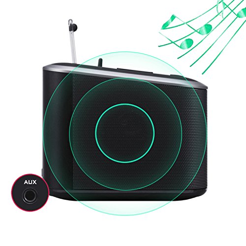 image for Homtime Alarm Clock Radio,Wireless Bluetooth Speaker,Digital Alarm Clo