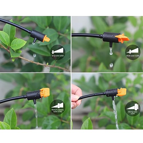 Asixxsix Irrigação por gotejamento, 10 peças emissores para sistema de irrigação com controle de umi